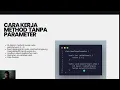 Belajar Fungsi dengan method Parameter dan Tanpa Parameter di Java