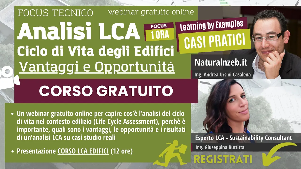 LCA Analisi Ciclo di Vita degli Edifici Corso Gratuito