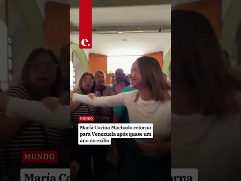 María Corina Machado retorna para Venezuela após quase um ano no exílio