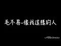 毛不易-像我這樣的人 歌詞