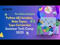 Python id function Data Types Type Conversion Python for Data Analysis Bit2Byte