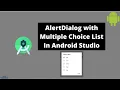 AlertDialog MultiChoice in Android Studio CodeWithAdnan