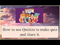 How to use Quizizz to make quiz and share it