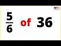of 36 Five-sixth of 36 Fraction of a number
