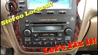 How To Reset Radio Security Code Acura CL TL MDX - How to Unlock Instructions