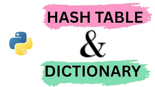 Hash Table And Dictionary in Python Data Structure