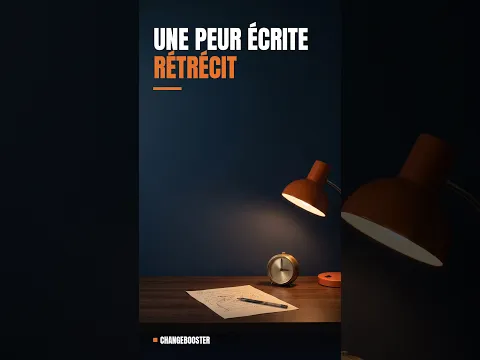 Une peur floue se rumine à 3 h. Une peur écrite rétrécit.