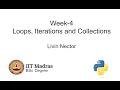 Week 4 Loops Iterations and collections