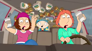 Family Guy - Lois and Meg drive off a cliff 400% slower