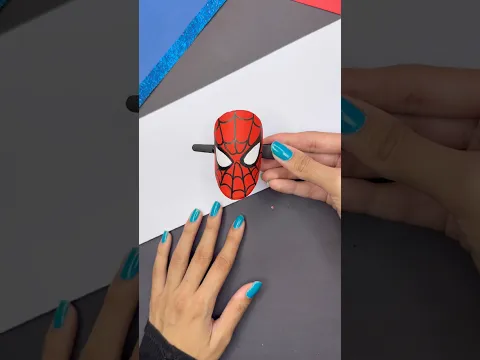 Rate this 🕷️Spiderman🕷️ Hair Clip from 1-1000 ❤️ #shorts #spiderman #art #artist #diy #craft