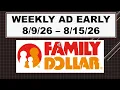 FAMILY DOLLAR WEEKLY AD 26 - 26
