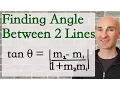Finding Angle Between 2 Lines Formula
