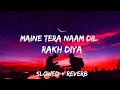 Lagu Maine Tera Naam Dil Rakh Diya (Slowed + Reverb) | Raghav Chaitanya, Shreya Ghoshal | SR Lofi