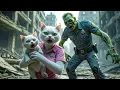 Download Lagu Cat Story Shocker – OMG! Daddy Cat Fights Zombies to Protect Pregnant Mommy Cat \u0026 Kittens! 😱🐾