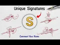 How to Create Stylish S Signature Signature Design Tutorial with Letter S