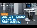 Mobile Sit-Stand Computer Workstation MI-7979W