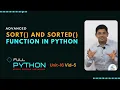 Python Unit16- 5 - Sorted function in python Sort method in python In Hindi Neeraj Sharma