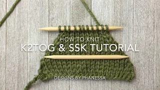 k2tog ssk Tutorial
