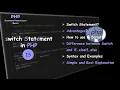 Switch Statement in PHP PHP Decision making Statements Conditional Statements in PHP