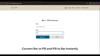 32 PSI to Bar Convert 32 PSI into Bar in Seconds