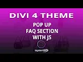 Divi 4 Pop Up FAQ Section With JS