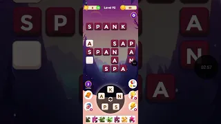 91-95 Level Word wise crossword game 2025