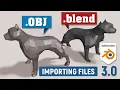 How to Import OBJ Files and Blender Files into Blender 3 0