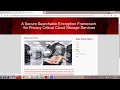 A Secure Searchable Encryption Framework for Privacy Critical Cloud Storage Services