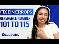 EIN Reference Number 101 to 115 What They Mean How to Fix Them