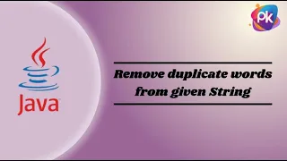 Remove duplicate words from given string