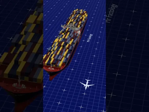 How Big A Cargo Ship Actually Is 😮 ( 3D Animation ) #facts #3danimation #shorts