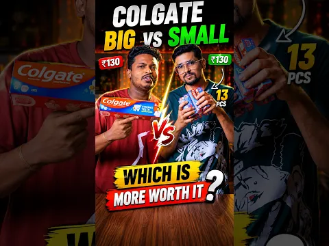 Colgate Big Vs Small Pack Challenge 🤯 #shorts #challenge