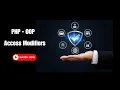 PHP Access Modifiers PHP OOPS Concept PHP OOP in Tamil Object oriented programming in PHP