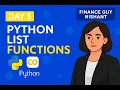 Day 5 Len Append Clear Count Extend Insert Index and Remove Python Expert Tutorial Series