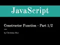 Part - JavaScript Constructor Functions and Objects Demo
