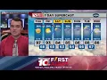 Temperatures rain chances up