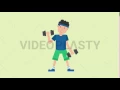 Man Lifting Dumbells Animation MOV GIF