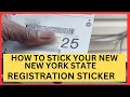 NY State Registration Sticker - How to Stick it on your Windshield