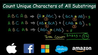 Count Unique Characters of All Substrings of a Given String Leetcode 828