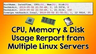 CPU Memory Disk Utilization Report from Multiple Servers Shell Script - Tech Arkit