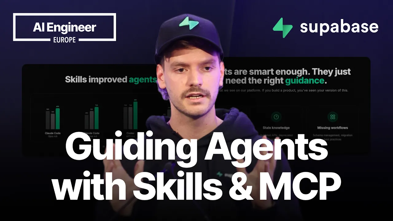 Combine Skills and MCP to Close the Context Gap — Pedro Rodrigues, Supabase: video thumbnail