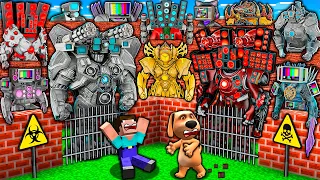 TITAN BOSS TEAM vs SKIBIDI TOILET in SURVIVAL MAZE of UPGRADED SPEAKER MAN in MINECRAFT animation