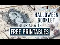 Haunted Secrets Booklet Tutorial All the Printables for Free Halloween Craft Project