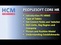HR Fundamentals Part 1 PeopleSoft Core HR