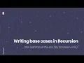 Writing base cases in Recursion GeeksforGeeks