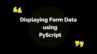 Getting Data from HTML input field Python in HTML using PyScript