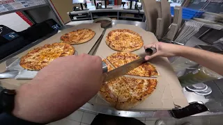 POV Nonstop Slicing on the Busiest Day at Domino s