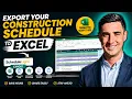 Export Your Construction Schedule to Excel Fast Easy