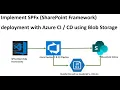 SPFx with Azure DevOps using Azure Blob SPO ALM Tasks