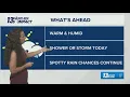 13 ON YOUR SIDE Forecast Spotty Shower Chance Continues Into Thursday